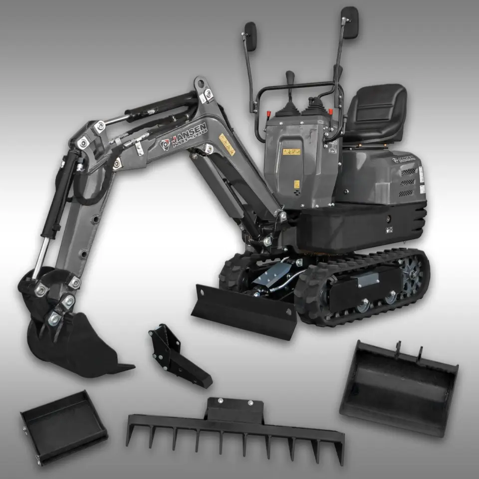 JANSEN MB-500 Mikrobagger Komplett-Set mit Anbaugeräten