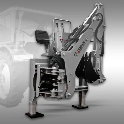 JANSEN BHSM-225 Heckbagger für Traktoren mit Seitenverschiebung