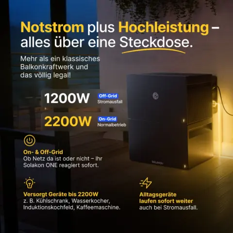 Solakon ONE – Balkonkraftwerk-Speicher ab 4,22 kWh