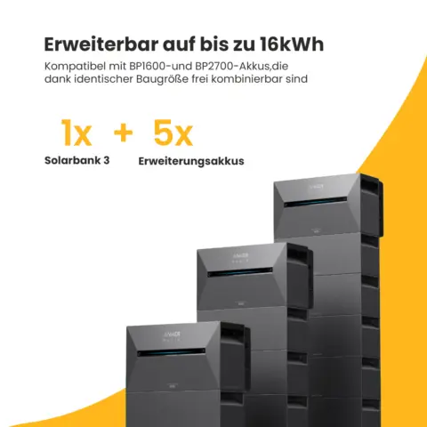 Anker SOLIX Solarbank 3 E2700 Pro – Solarbank-Set mit 4 × 500-W-Solarmodul